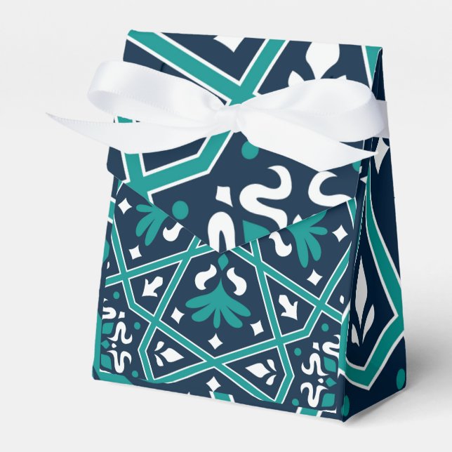 Seamless Islamic Colourful Ceramic     Favour Box (Front Side)