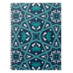 Seamless Islamic Colourful Ceramic Notebook
