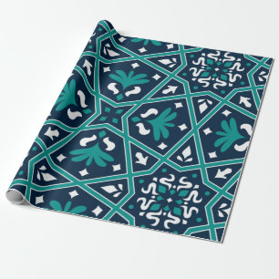 Seamless Islamic Colourful Ceramic Wrapping Paper