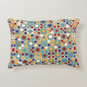 Seamless Islamic patterns in colour. Islamic ornam Decorative Cushion