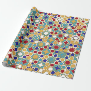Seamless Islamic patterns in colour. Islamic ornam Wrapping Paper