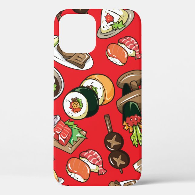 seamless Japanese food pattern Case-Mate iPhone Case (Back)