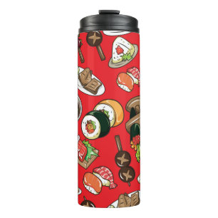 seamless Japanese food pattern Thermal Tumbler