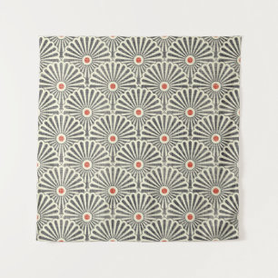 Seamless japanese vintage pattern on texture backg tapestry