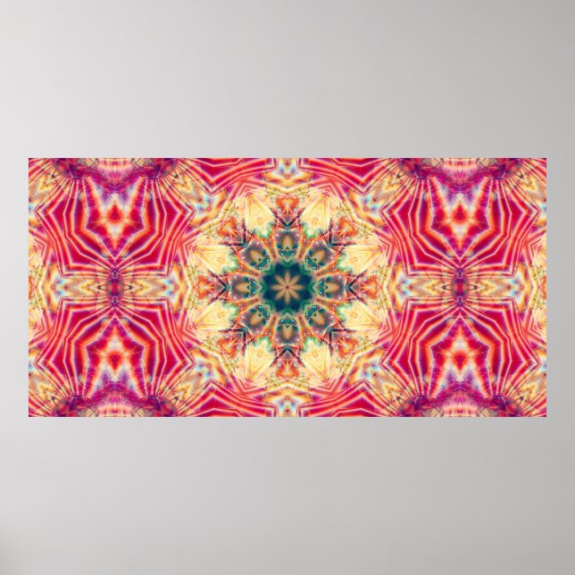Seamless kaleidoscope colorful texture. Illustrati Poster (Front)