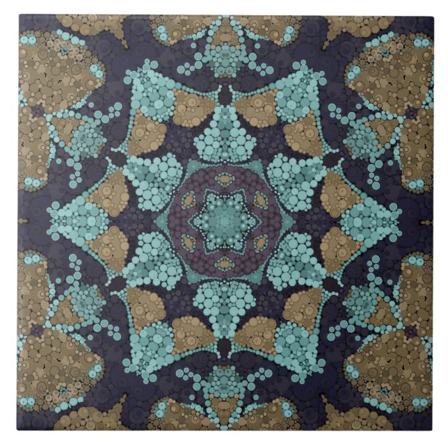 Seamless kaleidoscope mosaic ornamental african ea tile (Front)