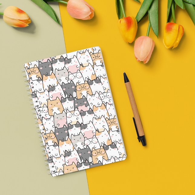 Seamless Kawaii Cute Cats Pattern Notebook (Seamless Kawaii Cute Cats Pattern Notebook)