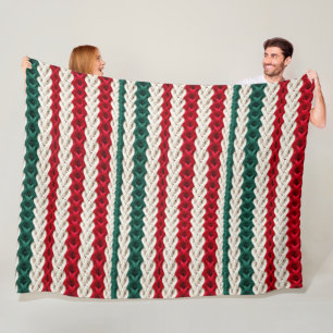 Seamless Knitted Christmas Digital Pattern Fleece Blanket