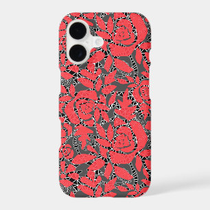 Seamless lace roses romantic retro vintage red lac