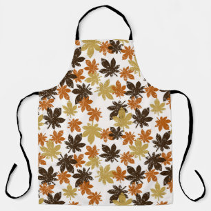 seamless leaf pattern with grunge effect apron