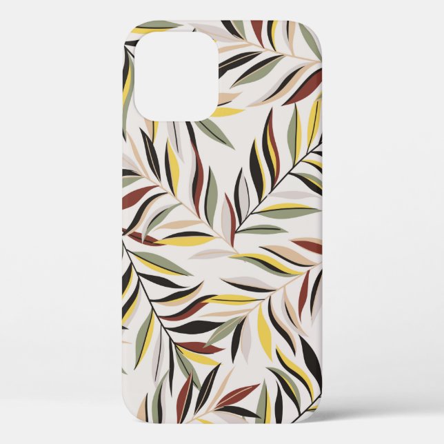 seamless leaves pattern on grey backgroundpattern, Case-Mate iPhone case (Back)