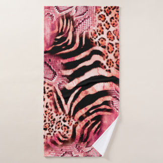 Seamless leopard pattern, abstract zebra. leopard, bath towel
