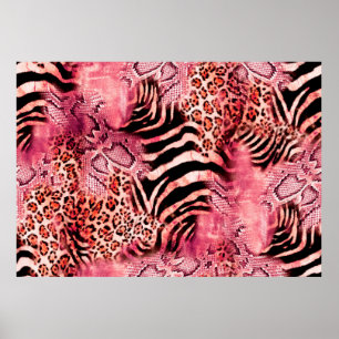 Seamless leopard pattern, abstract zebra. leopard, poster