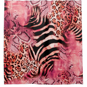 Seamless leopard pattern, abstract zebra. leopard, shower curtain