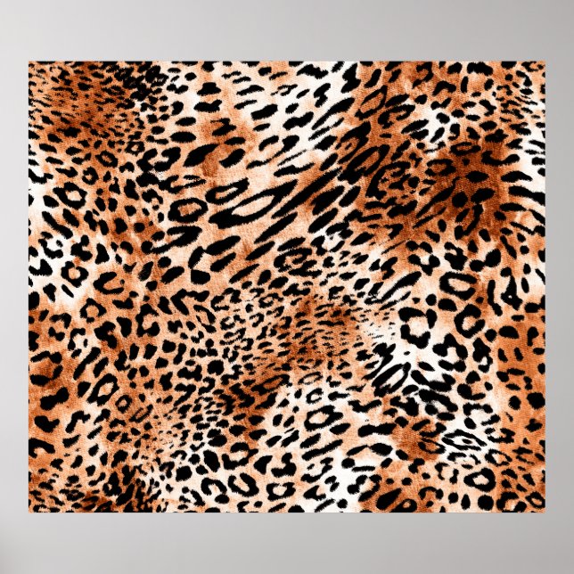 Seamless leopard pattern, african animal print (Front)