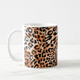 Seamless leopard pattern, african animal print coffee mug