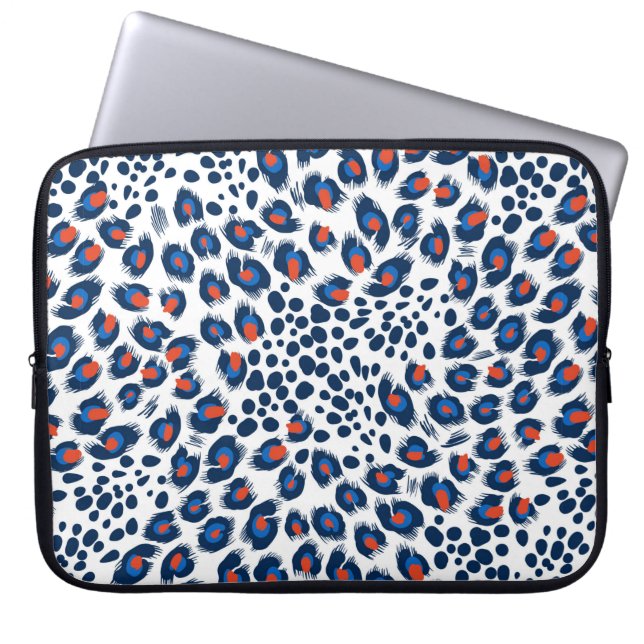Seamless leopard skin pattern. Vintage.  Laptop Sleeve (Front)