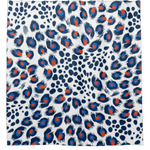 Seamless leopard skin pattern. Vintage. Shower Curtain