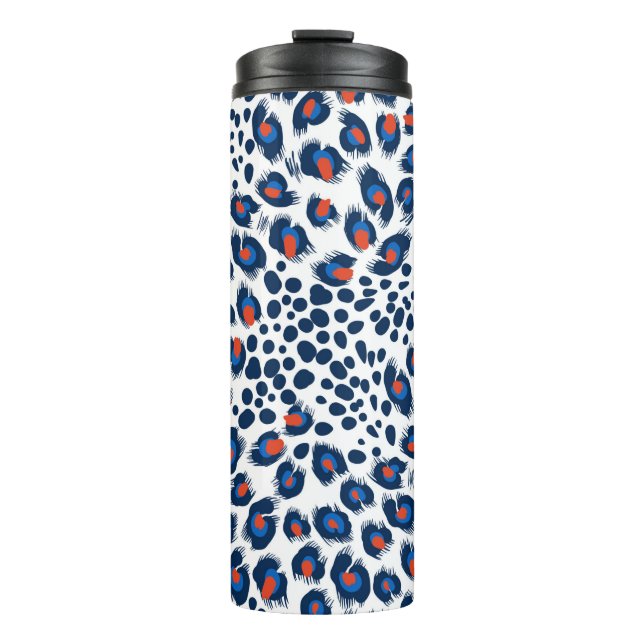 Seamless leopard skin pattern. Vintage.  Thermal Tumbler (Front)