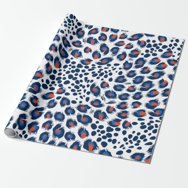 Seamless leopard skin pattern. Vintage.  Wrapping Paper (Unrolled)