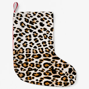 Seamless leopard texture, african animal print small christmas stocking