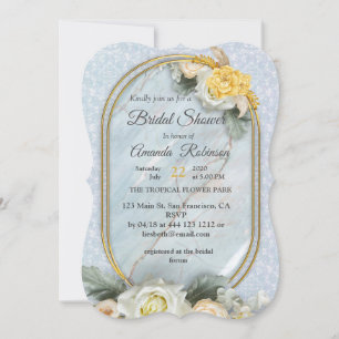 Seamless Light Blue, Pink & White Mandalas  Invitation