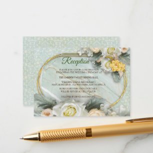 Seamless Light Green, Yellow & White Mandalas Enclosure Card