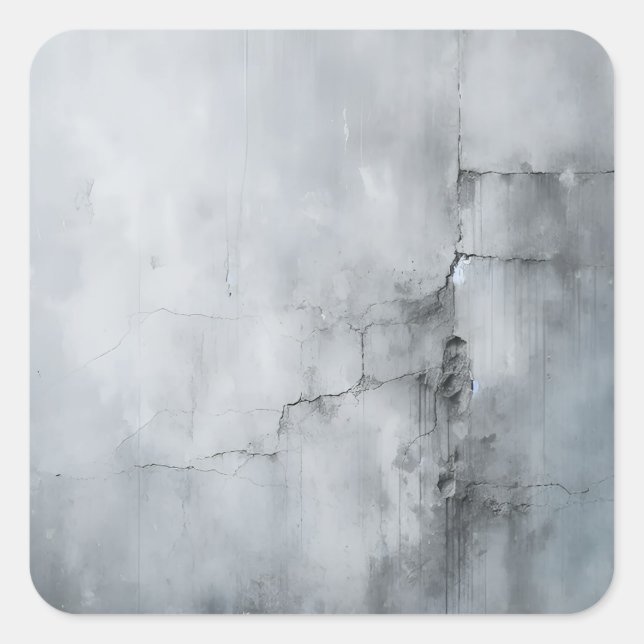 Seamless Light Grey Concrete Pattern Texture Square Sticker (Front)