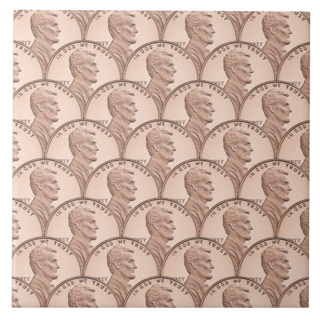 Seamless Lincoln Penny Pattern – Copper Coins Tile (Front)