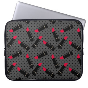 Seamless lipstick lip design pattern beauty fashio laptop sleeve
