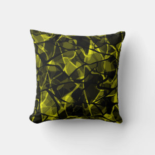 Seamless liquid wavy abstract black green marble g cushion
