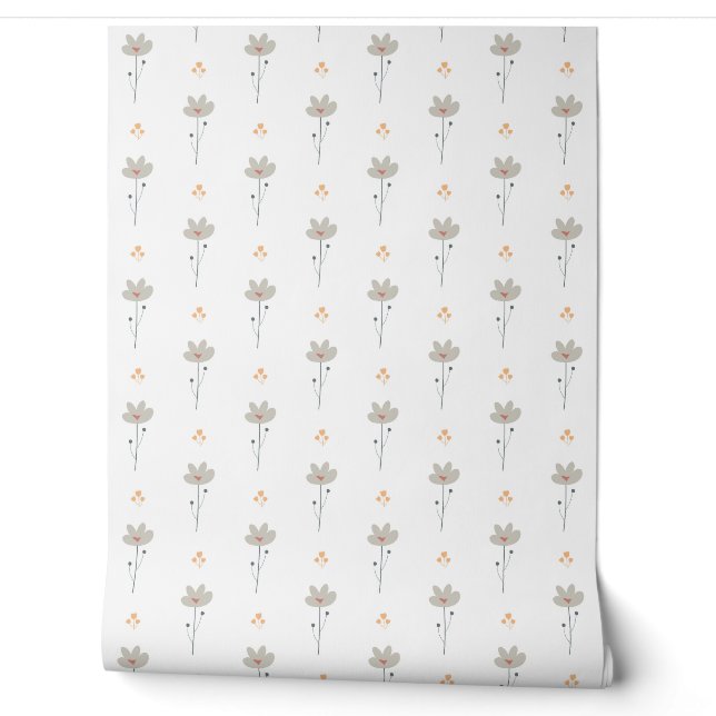 seamless little flowers pattern wallpaper (Unrolling)