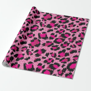 Seamless luxury pink leopard pattern. wrapping paper