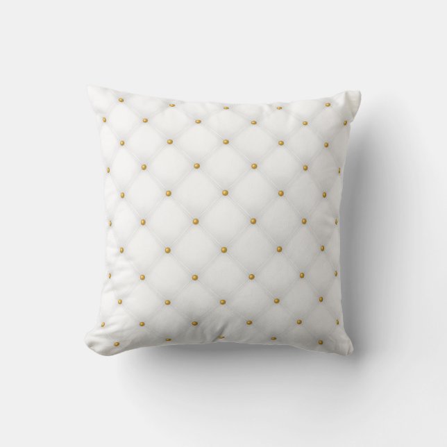 Seamless Luxury White and Gold 1 Cushion (Front)