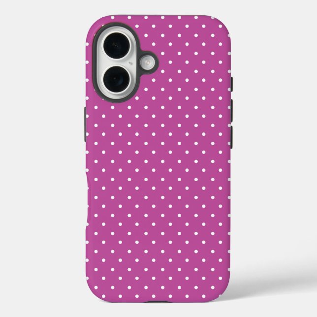 Seamless magenta background polka dot pattern Case-Mate iPhone case (Back)