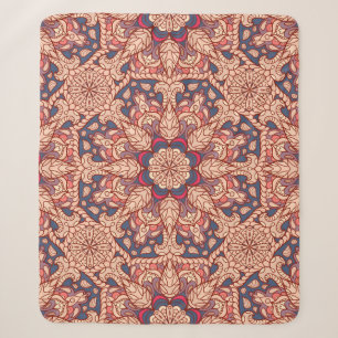 Seamless mandala pattern. Vintage decorative eleme Sherpa Blanket