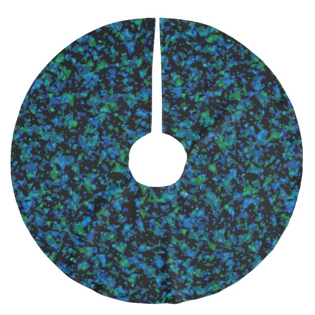 Seamless marble granite abstract modern pattern pr brushed polyester tree skirt (Front)