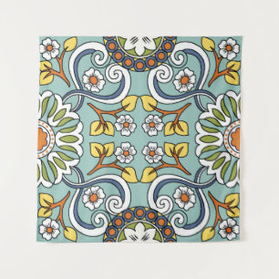 Seamless medallion Vintage multi colour pattern in Tapestry