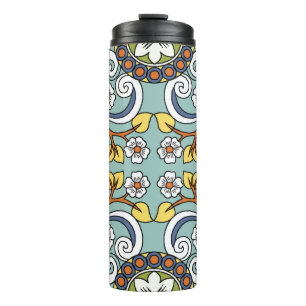 Seamless medallion Vintage multi colour pattern in Thermal Tumbler