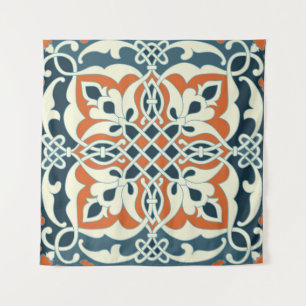 Seamless medallion Vintage multi colour pattern Tapestry