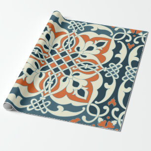 Seamless medallion Vintage multi colour pattern Wrapping Paper