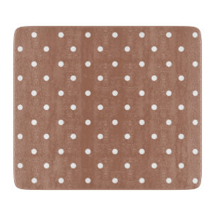 Seamless medium brown polka dot  pattern cutting board