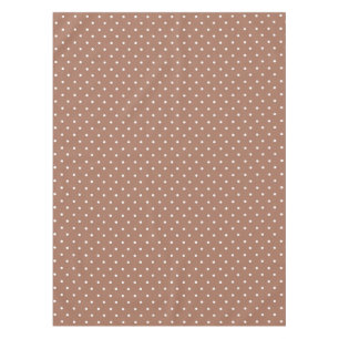 Seamless medium brown polka dot pattern tablecloth