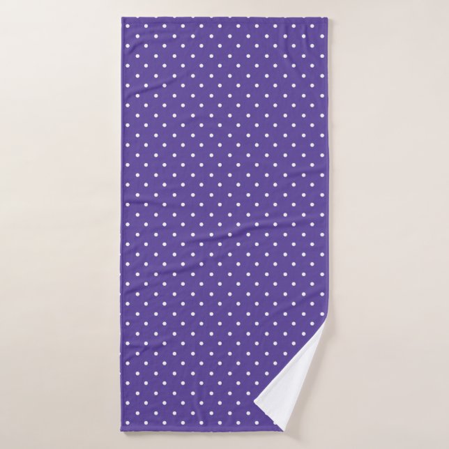 Seamless  medium purple polka dot pattern bath towel set (Bath Towel)