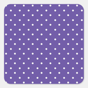Seamless medium purple polka dot pattern square sticker