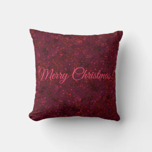 Seamless Merry Christmas glitter sequins sparkle r Cushion