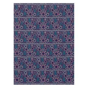 Seamless Merry Christmas ornamental decor tree sno Tablecloth