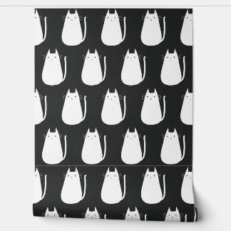 Seamless minimalist vector pattern of funny white wallpaper