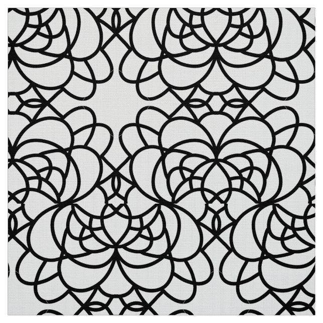 Seamless modern black and white fabric (Swatch)
