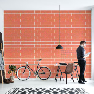 Seamless Modern Flat Brick Pattern Wallpaper